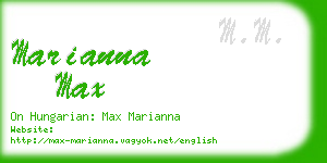 marianna max business card